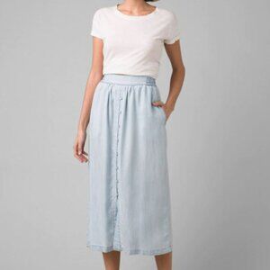 Prana Light Blue Midi Skirt